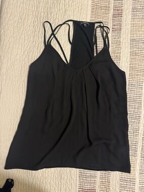 Express Black Double-Strap V-Neck Cami